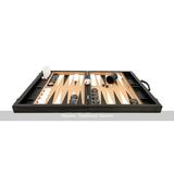 Crisloid Classic Black 21-inch Tournament AttachÃƒÂ© Backgammon Set