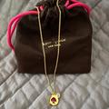 Kate Spade Jewelry | Kate Spade New York Spot The Spade Gold Tone Necklace | Color: Gold/Red | Size: Os