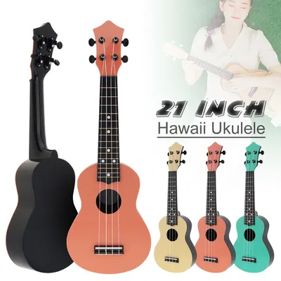 Ukulélé soprano Hawaii à 4 cordes 21 pouces instrument de musique coloré pour enfants