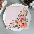 Serviettes de Table en Papier Vintage Motif Fleurs et Papillon pour Découpage de Mariage 41 20