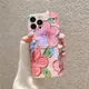 Coque de téléphone laser à paillettes roses pour iPhone coque antichoc luxe mode 11 12 13 14