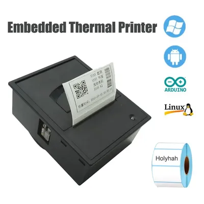 Imprimante thermique intégrée d'étiquettes de codes-barres imprimante de reçus pipeline 12V 57mm
