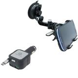 Retractable Car Charger w Dash Car Mount for Samsung Galaxy A72 5G/A52 5G/A42 5G/A32 5G/A12 5G - 4.8Amp Type-C 2-Port USB Windshield L9A Compatible With Galaxy A72 5G/A52 5G/A42 5G/A32 5G/A12 5G