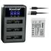 Kastar 1 Pack Battery and LCD Triple USB Charger Compatible with Canon NB-5L NB5L NB-5LH NB5LH 1135B001 Battery CB-2LX CB-2LXE Charger Digital IXUS 800 IS Digital IXUS 850 IS Digital IXUS 860 IS