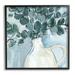 Stupell Industries Modern Eucalyptus Plant Leaves Jug Vase Painting Black Framed Art Print Wall Art Design by Annie Warren