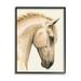Stupell Industries Horse Portrait Farm Animal Graphic Art Black Framed Art Print Wall Art Design by Grace Popp