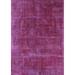 Ahgly Company Machine Washable Indoor Rectangle Industrial Modern Magenta Pink Area Rugs 4 x 6