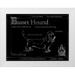 Ethan Harper 24x19 White Modern Wood Framed Museum Art Print Titled - Blueprint Bassett Hound