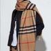 Burberry Accessories | Burberry Reversible Giant Check To Solid Cashmere Scarf | Color: Black/Tan | Size: 19.5''W X 82.5''L