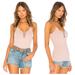 Free People Tops | Free People Light Pink Crossfire Criss Cross Lace Up Seamless Cami Tank Top | Color: Pink | Size: S