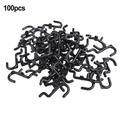 Ruibeauty Plastic Pegboard Hooks J-Hooks for Peg Boards 100 Pieces Iron Mesh Piece