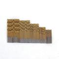 50Pcs Twist Drills Bits Saw HSS High Steel Titanium Coated Drills Wood&Metal WL