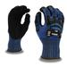 Cordova 7760M OGRE Crx-2 Gloves 18G Blue Crx Fiber (No Glass Or Steel) Black Sandy Nitrile Palm Coating Sonic Welded TPR ANSI Cut Level A2 Medium