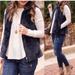 J. Crew Jackets & Coats | J Crew Navy Blue Xxs Faux Fur Vest | Color: Blue | Size: Xxs