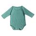 JDEFEG Boys Pajama Sets Bodysuit Baby Girls Boys Solid Ribbed Cotton Autumn Long Sleeve Romper Bodysuit Clothes Cute Baby Boy Summer Outfits Baby Layette Set Cotton Blue 73