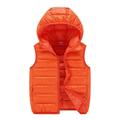 Child Kids Toddler Baby Boys Girls Sleeveless Winter Solid Coats Hooded Jacket Vest Outer Outwear Outfits Clothes Winter Coat Boys 14 Toddler Boy down Jacket No Hood Toddler Vacation Kids Windbreaker