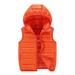 Child Kids Toddler Baby Boys Girls Sleeveless Winter Solid Coats Hooded Jacket Vest Outer Outwear Outfits Clothes Winter Coat Boys 14 Toddler Boy down Jacket No Hood Toddler Vacation Kids Windbreaker