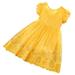 KmaiSchai Girls Dress Kids Dresses Fashion Princess Party Bow Flower Lace Sleeve Dress Girls Fly Girls Dress&Skirt Girls Dress Vintage Girls Dress Youth Shirt Dress For 1 Year Old Girl Big Sis