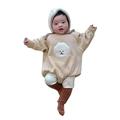 JDEFEG Long Sleeve Undershirt for Toddler Boy Baby Girls Boys Warm Thick Padded Spring Autumn Solid Long Sleeve Hoodie Romper Bodysuit Clothes 8Monthnold Baby Clothes Boy Cotton Beige 73