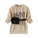 baby girl clothes Babys Winter Long Sleeve Tops Sweatshirt Clothes Letter Printing With Bag 2Pc Outfits