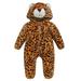 JDEFEG Boys First Birthday Outfits Babys Girls Boys Spring Winter Animals Long Sleeve Romper Jumpsuit Clothes Baby Solid Cotton Brown 100