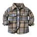 Toddler Vacation 6t Jacket Boys Toddler Boys Girls Shirt Coat Jacket Plaid Long Sleeve Kids Turn Down Collar Button Tops Outwear Kids Camouflage