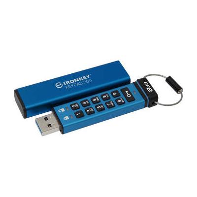Kingston 8GB IronKey Keypad 200 USB-A 3.2 Gen 1 Flash Drive IKKP200/8GB