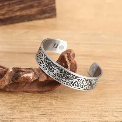 Bracelet manchette Totem Yggdrasil pour hommes et femmes bracelet arbre de vie cadeau de bijoux