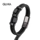 Bracelet de luxe en cuir pour hommes en acier inoxydable accessoires en or à la mode magnétique