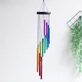 Carillons éoliens suspendus en alliage d'aluminium 71cm/28 pouces avec 14 Tubes et crochet pour