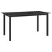 walmeck Patio Table Black 59.1 x35.4 x29.1 Aluminum and Glass