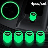 4Pcs Car Tire Valve Cap Luminous Tire Valve Cover Wheel Cap Dust-proof Cap