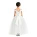 Ekidsbridal Off the Shoulder Tulle Flower Girl Dress Wedding Junior Bridesmaid Formal Evening Gown 422 2