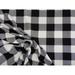 10 Yard Lot Printed Liverpool Textured Fabric 4 way Stretch Buffalo Plaid Lg Black White O39