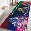 Herrnalise 16 X 24 Merry Christmas Print Floor Mats Merry Christmas Welcome Door Mats Carpet Non-Slip Floor Mat Anti-Fatigue KitchenRunnerRug Creativity Decoration