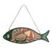 wofedyochristmas decorations Hangs Summer Wooden Fish Welcome Sign Nautical Wall Art Decor Hanging Vintage Fish Ornament Sign Decor Sign Home Bathroom Office Beach Hawaii Themed Decoration