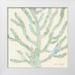 Loreth Lanie 15x15 White Modern Wood Framed Museum Art Print Titled - Coral Vision on Cream II