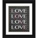 Robinson Tamara 15x18 Black Ornate Wood Framed with Double Matting Museum Art Print Titled - Love Love Love Love