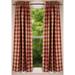 Buffalo Check Red and Tan 72 x 63 Cotton Curtain Panels by Primitive Home Decors