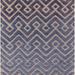 Ahgly Company Indoor Square Mid-Century Modern Purple Navy Blue Oriental Area Rugs 3 Square