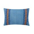 Decorative Blue Lumbar pillow Sofa 12x22 inch (30x55 cm) Denim Pillow Covers Throw Pillow Covers with Hexagon Geometric Pattern Throw Pillows Modern Style Pillowcase - Denim Mood