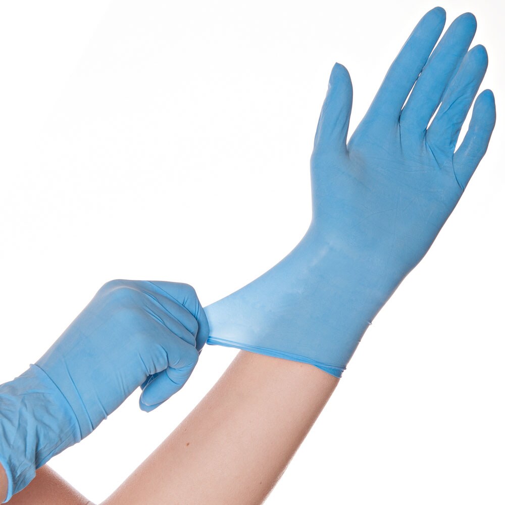 10x100 Stück Latexhandschuhe Allfood Skin gepudert Blau Größe S Einweghandschuhe Arbeitshandschuhe Einmalhandschuhe Latex Handschuhe Image