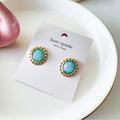 Kate Spade Jewelry | Last Onekate Spade Semiprecious Oval Stone Stud Earrings Aqua | Color: Blue/Gold | Size: Os