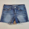 American Eagle Outfitters Shorts | American Eagle Outfitters Super Stretch Womens Size 4 Shortie Denim Jean Shorts | Color: Blue | Size: 4