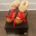 J. Crew Shoes | J.Crew Shearling Boots | Color: Red/Yellow | Size: 6