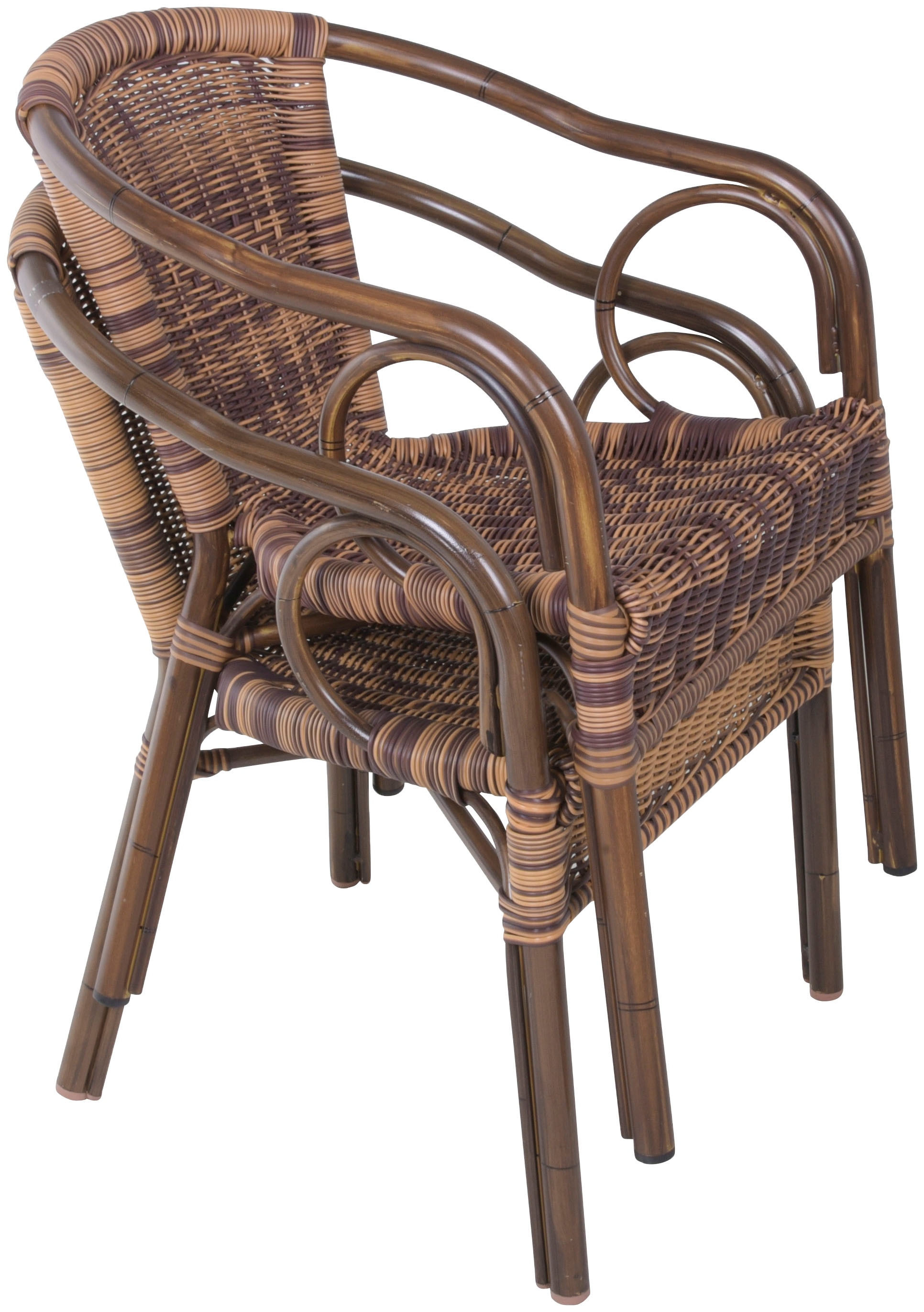 Stapelstuhl GARDEN PLEASURE "TATRA", lila (aubergine, braun), B:56cm H:80cm T:65cm, Kunststoff, Stühle, 2er Set, auch für die Gastronomie geeignet