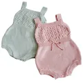 Barboteuses en laine tricotée pour bébés garçons et filles vêtements en coton pour bébés