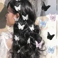 Pinces à cheveux papillon en dentelle blanche douce coréenne pour femmes barrettes à cheveux
