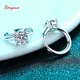 Smyoe-Boucles d'Oreilles Créoles Moissanite pour Femme Argent Sterling 925 Plaqué Platine