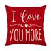 Zippe Pillowcases Valentines Day Pillow Covers 18x18 Inches Red Decor Valentines Day Gifts Decorative Throw Pillow Covers Farmhouse Linen Cushion Case For Home Wedding Fall Throw Pillows Covers